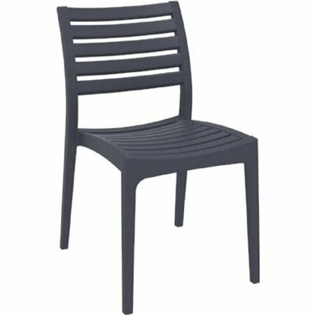 SIESTA Ares Outdoor Dining Chair Dark Gray, 2PK ISP009-DGR